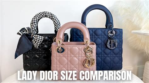 pink matte lady dior|lady dior mini vs small.